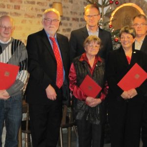 v.l. Bernhard Schmitz, Dietmar Danz Reimund Koch, Christa Heinen, Corinna Schulze-Quabis, Hann-Jörg Limbach