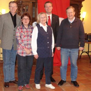 Neuer Vorstand: v.l.n.r. Reimund Koch, Monika Kerstholt, Inge Schlecht, Folke große Deters, Jürgen Lüdemann