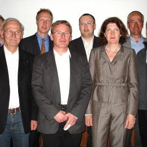 Bürgermeisterkandidatin Martina Koch mit den SPD-Kandidaten für Südwest und die Referenten
