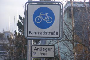 Verkehrsschild Fahrradstraße